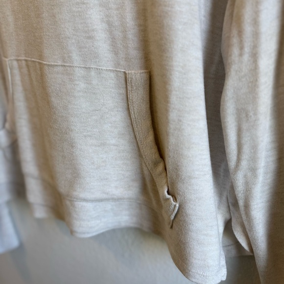GAP Soft Oatmeal Lightweight Hoodie Size Small Neutral Minimal - Picture 2 of 7